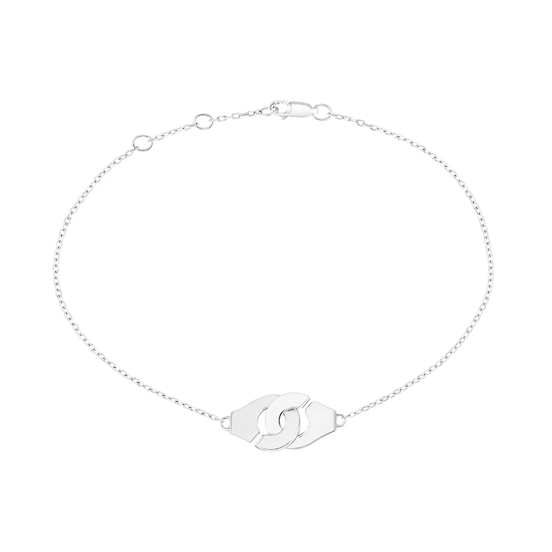 Menottes R8 White Gold Bracelet