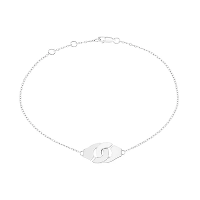 Menottes R8 White Gold Bracelet