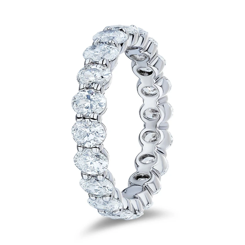 Platinum 3.15ct Oval Cut Eternity Band