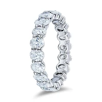 Platinum 3.15ct Oval Cut Eternity Band