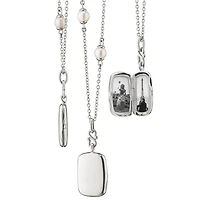 Slim Lockets Britt Silver and Pearl Pendant