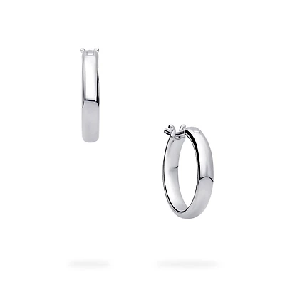 Sterling Silver 18 mm Huggie Earrings