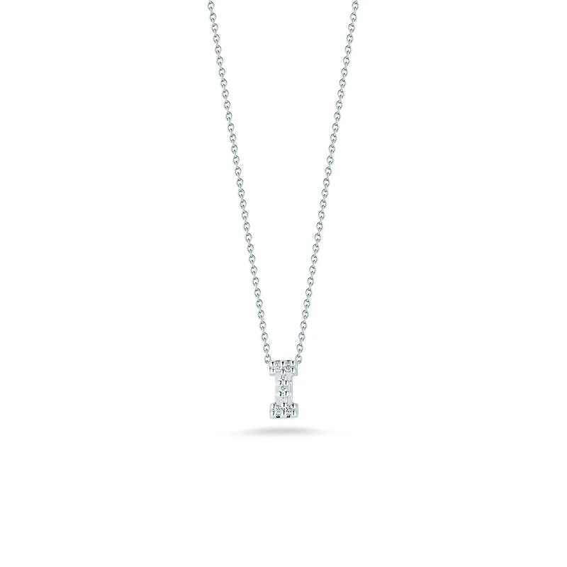 Tiny Treasures Love Letter I White Gold and Diamond Pendant