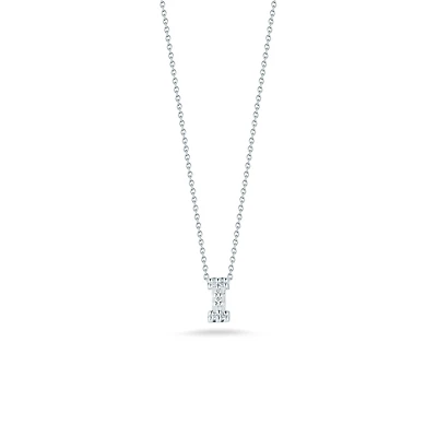 Tiny Treasures Love Letter I White Gold and Diamond Pendant
