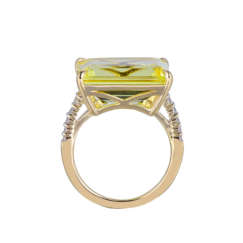 Lemon Quartz Ring in Yellow Gold