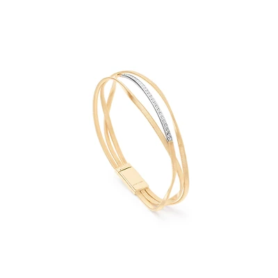 Marrakech Yellow Gold and Diamond Bracelet