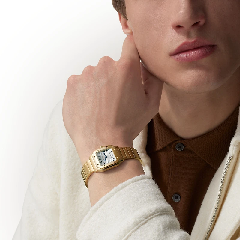 Santos de Cartier Small Quartz 27 mm Yellow Gold