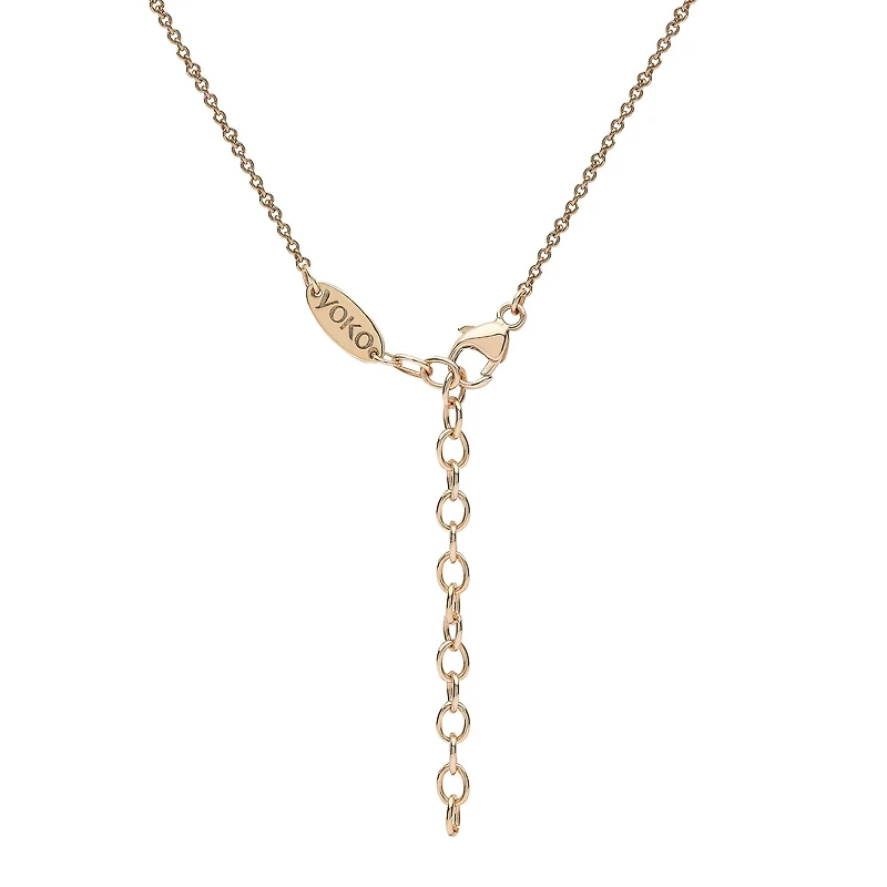 Sleek Yellow Gold Pearl and Diamond Necklace