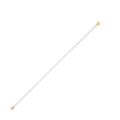 Yellow Gold Plated Stainless Steel Medium White Cable