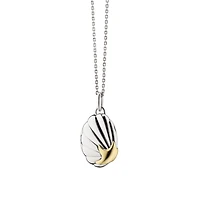 Classic Lockets Silver and Yellow Gold Neptune Shell Pendant