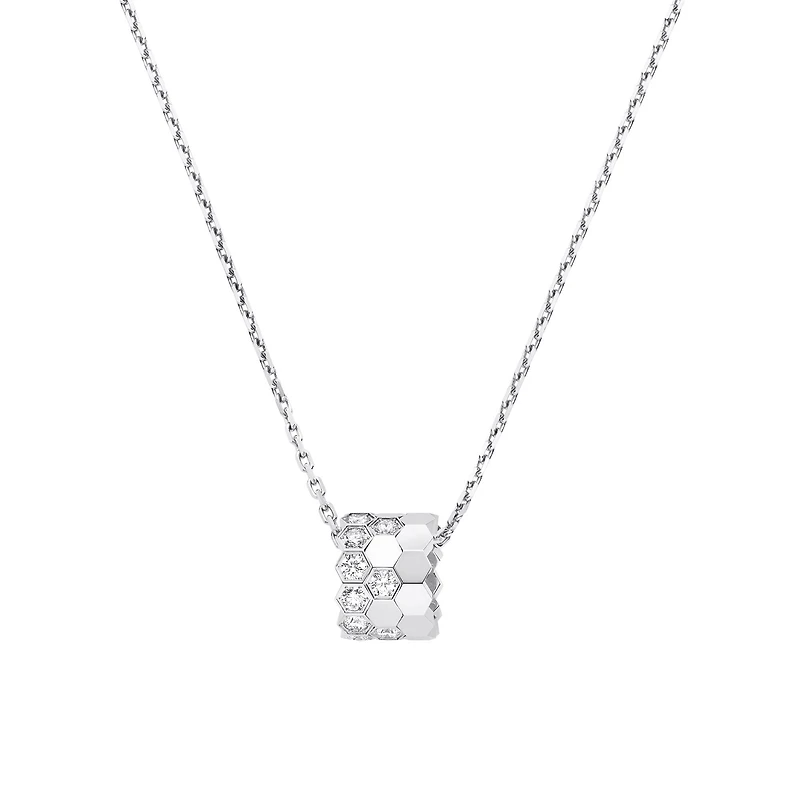 Bee de Chaumet Medium White Gold and Diamond Pendant