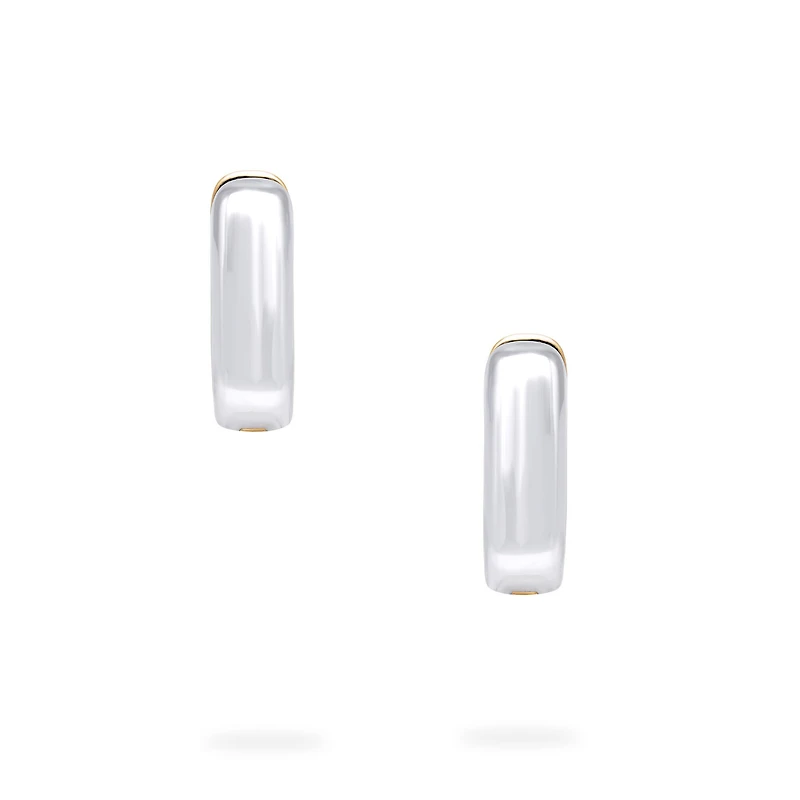 Yellow and White Gold U-Shape Huggies