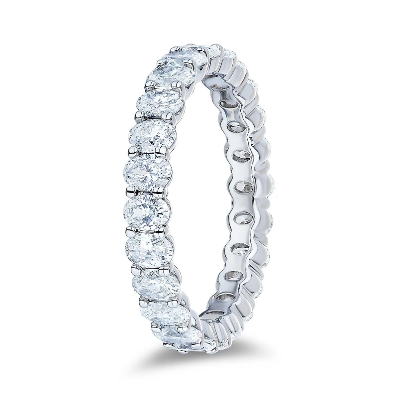 Platinum 2.16ct Oval Cut Eternity Band