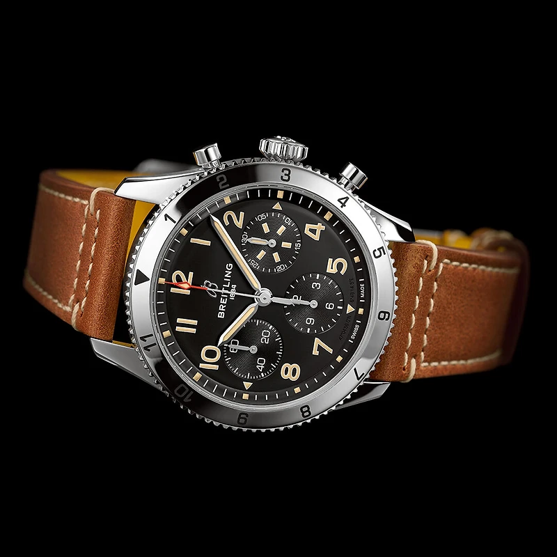 Classic AVI P-51 Mustang Automatic Chronograph 42 mm Stainless Steel