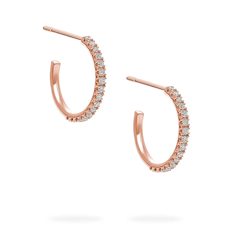 Rose Gold Rosée du Matin 15 mm Hoop Earrings