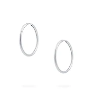 29 mm White Gold Hoop Earrings