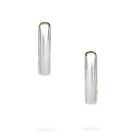 Yellow and White Gold U-Shape Huggies, 22MM