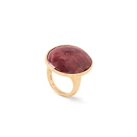 Lunaria Yellow Gold and Thulite Ring