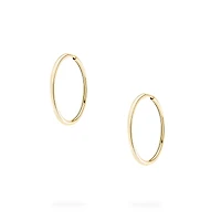 29 mm Yellow Gold Hoop Earrings