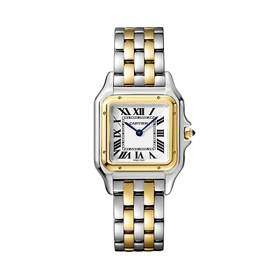 Panthère de Cartier Medium Quartz 29 x 37 mm Yellow Gold and Stainless Steel