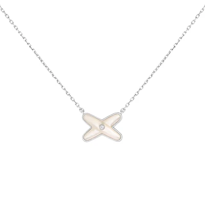 Jeux De Liens White Gold, Mother-of-Pearl and Diamond Pendant