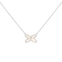Jeux De Liens White Gold, Mother-of-Pearl and Diamond Pendant