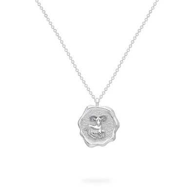 Zodiac Aries Pendant in Sterling Silver