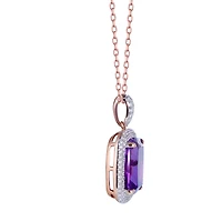 Amethyst Pendant in Rose Gold