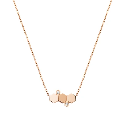 Bee De Chaumet Rose Gold and Diamond Pendant