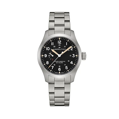 Khaki Field Power Reserve 40 mm Stainless Steel