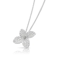 Petit Garden Medium White Gold and Diamond Pavé Pendant