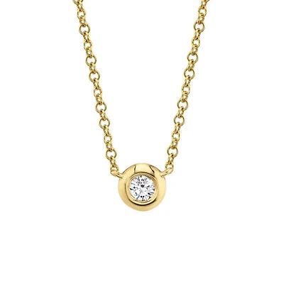 Bailey Yellow Gold and Diamond Pendant