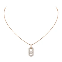 So Move Rose Gold and Diamond Pavé Pendant
