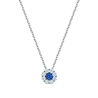 Sapphire and Diamond Pendant Necklace