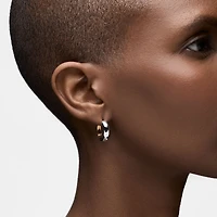 Yellow and White Gold Hoop Earrings, 18MM