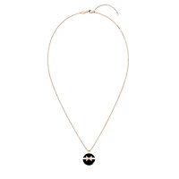 Jeux De Liens Harmony Medium Rose Gold Onyx and Diamond Pendant
