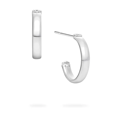 Sterling Silver Muse Hoop Earrings