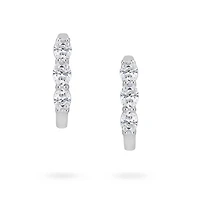 White Gold Diamond Hoop Earrings