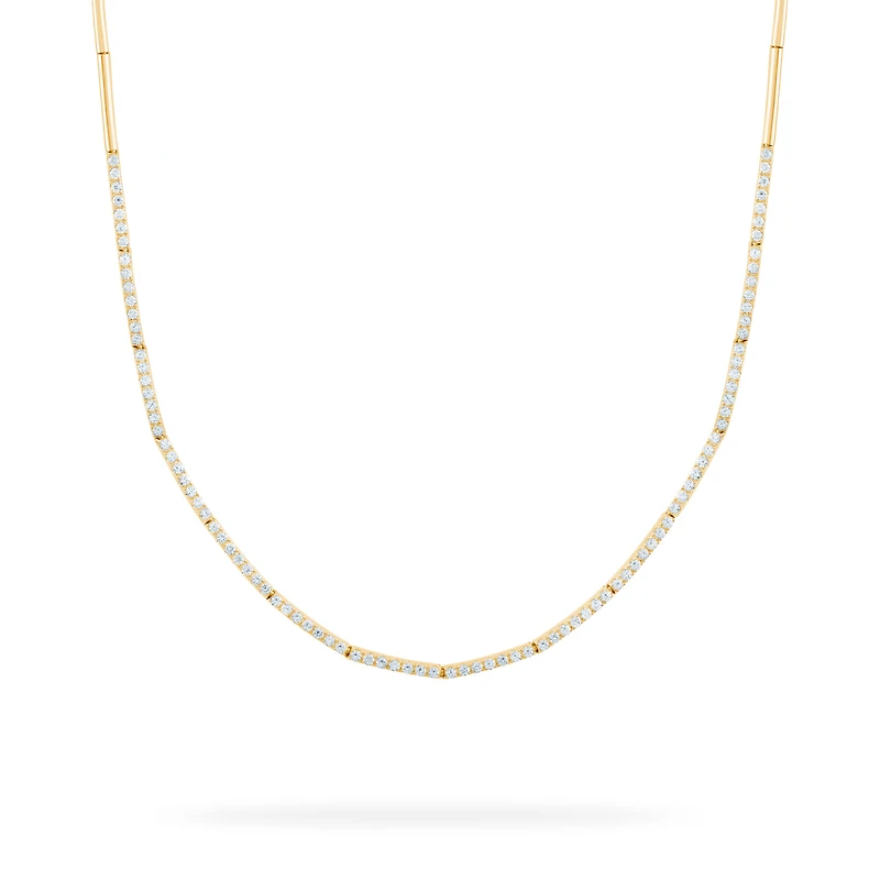 Yellow Gold and Diamond Riviera Necklace