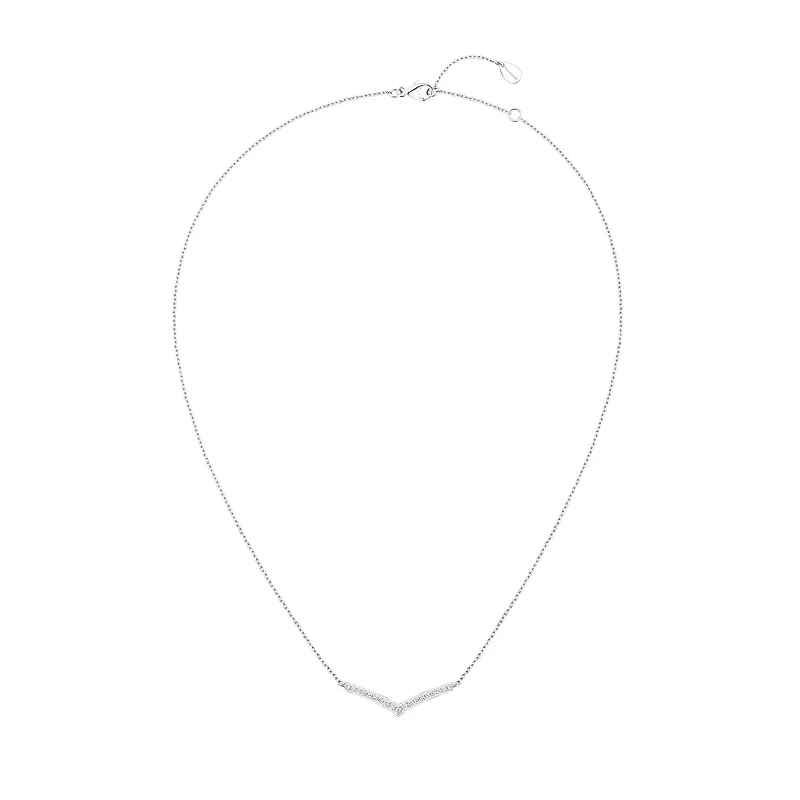 Josephine Aigrette White Gold and Diamond Pavé Pendant