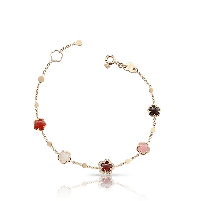 Figlia dei Fiori Rose Gold, Multi Stone and Diamond Pavé Bracelet