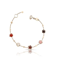 Figlia dei Fiori Rose Gold, Multi Stone and Diamond Pavé Bracelet