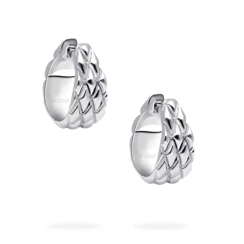 Silver Serpent Hoops