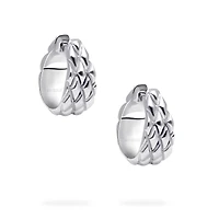 Silver Serpent Hoops