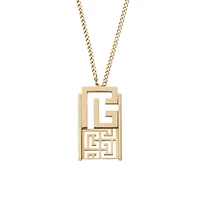 Labyrinth Frieze Yellow Gold Pendant