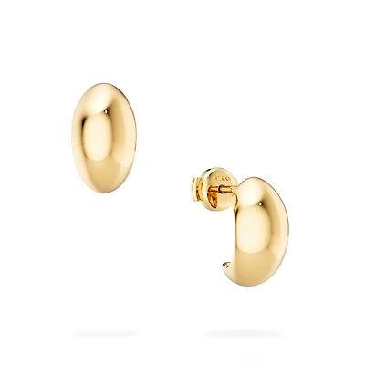 Yellow Gold Bombe Earrings