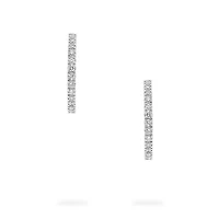 White Gold Rosée du Matin 15 mm Hoop Earrings