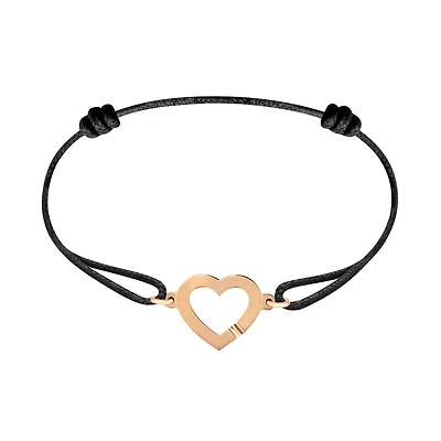 Double Coeurs R12 Rose Gold Cord Bracelet