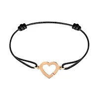 Double Coeurs R12 Rose Gold Cord Bracelet