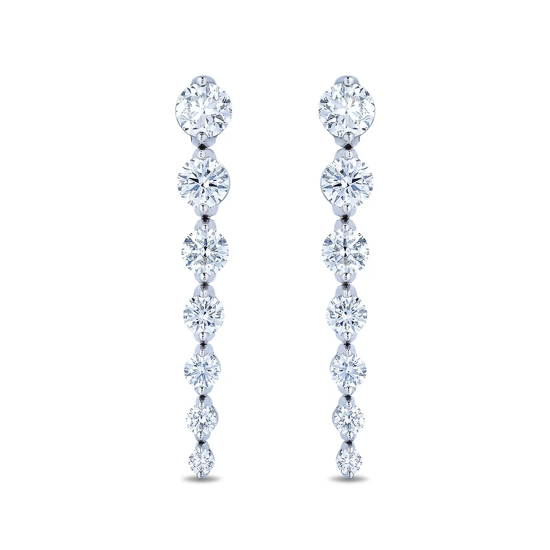 Diamond Drop earrings in white gold
